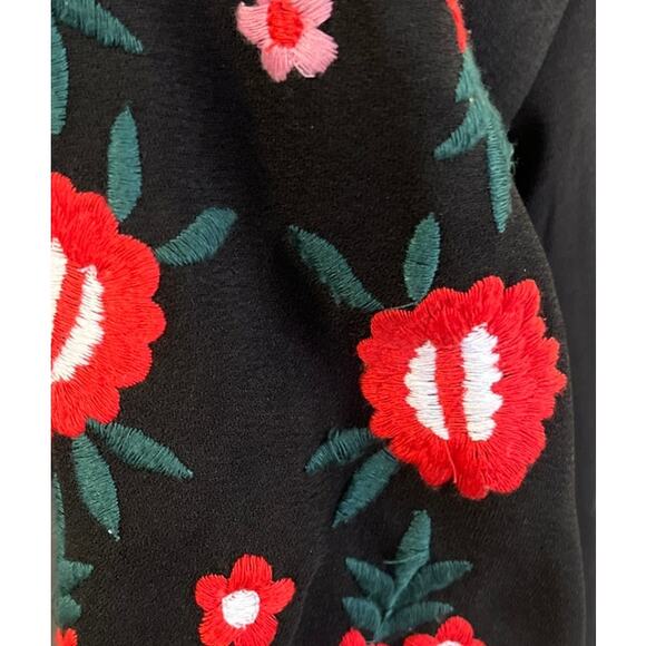 Thalia Sodi Women's Embroidered Cold-Shoulder Romp in Deep Black, Medium - Picture 3 of 3